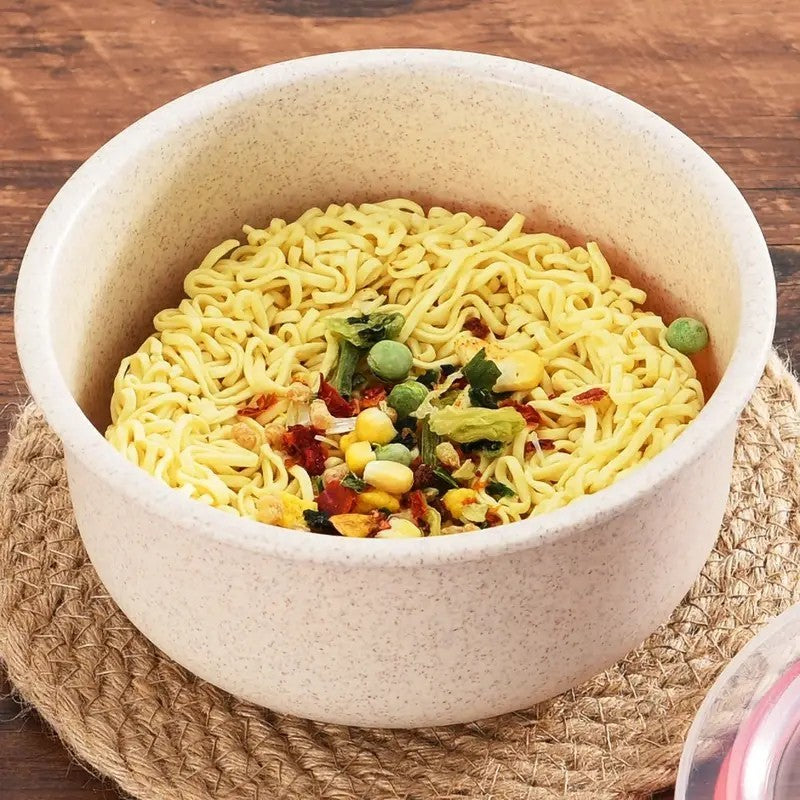 3pcs Lightweight Wheat Straw Bowl For Food Storage Cereal Desserts, Reusable Cutlery, Can Be Used As Fruit Snack Container