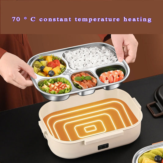 Home Plug-in Self-heating Compartment Lunch Box