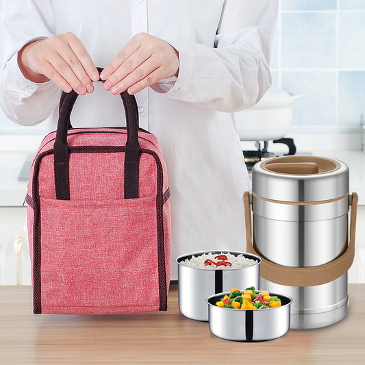 Portable Square Thermal Insulation Bag Lunch Box Bento